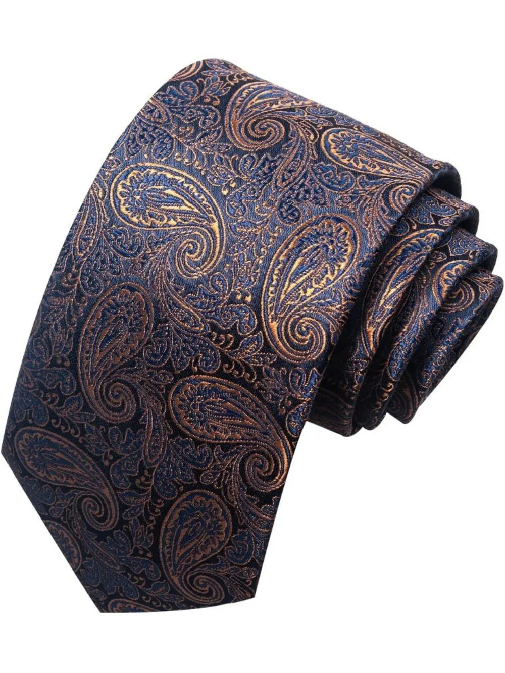 Men's Purple & Gold 100% Microfiber Paisley Jacquard Formal Necktie For Business
